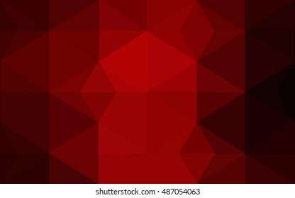 Dark red polygonal illustration, which consist of triangles. Geometric background in Origami style with gradient. Triangular design for your business.