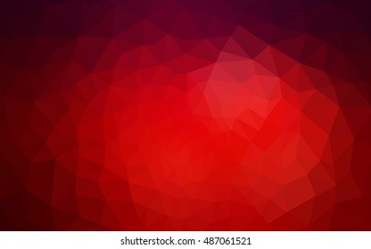 Dark red polygonal illustration, which consist of triangles. Geometric background in Origami style with gradient. Triangular design for your business.