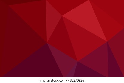 Dark red polygonal illustration, which consist of triangles. Geometric background in Origami style with gradient. Triangular design for your business.