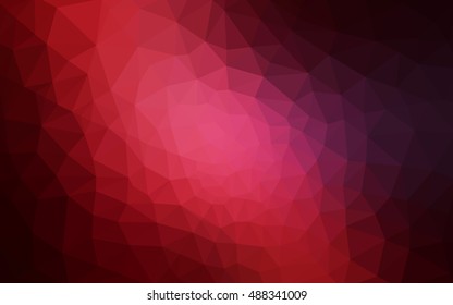 Dark red polygonal illustration, which consist of triangles. Geometric background in Origami style with gradient. Triangular design for your business.