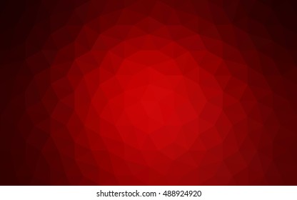 Dark red polygonal illustration, which consist of triangles. Geometric background in Origami style with gradient. Triangular design for your business.