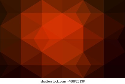 Dark red polygonal illustration, which consist of triangles. Geometric background in Origami style with gradient. Triangular design for your business.