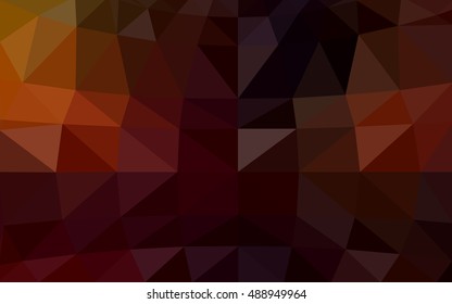 Dark red polygonal illustration, which consist of triangles. Triangular design for your business. Creative geometric background in Origami style with gradient.