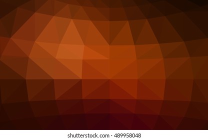 Dark red polygonal illustration, which consist of triangles. Triangular design for your business. Creative geometric background in Origami style with gradient.