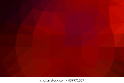 Dark red polygonal illustration, which consist of triangles. Triangular design for your business. Creative geometric background in Origami style with gradient.