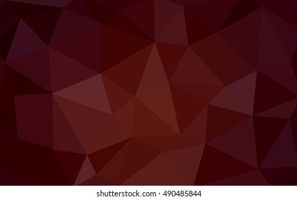 Dark red polygonal illustration, which consist of triangles. Triangular design for your business. Creative geometric background in Origami style with gradient.