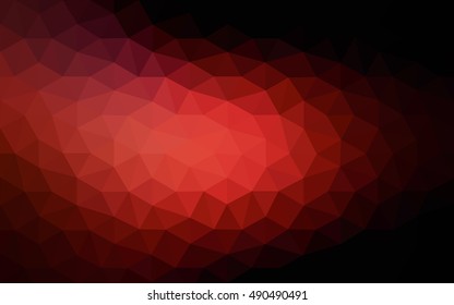 Dark red polygonal illustration, which consist of triangles. Geometric background in Origami style with gradient. Triangular design for your business.