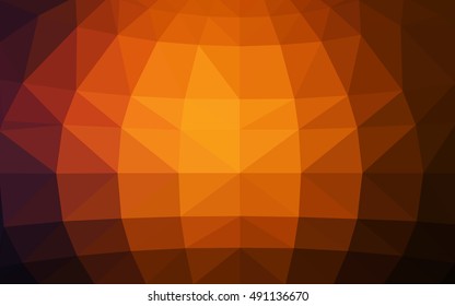 Dark red polygonal illustration, which consist of triangles. Triangular design for your business. Creative geometric background in Origami style with gradient.