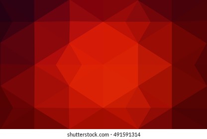 Dark red polygonal illustration, which consist of triangles. Geometric background in Origami style with gradient. Triangular design for your business.
