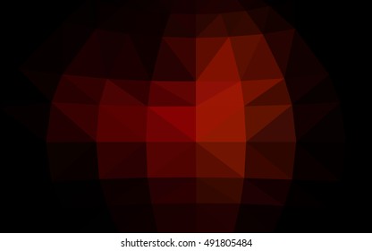 Dark red polygonal illustration, which consist of triangles. Triangular design for your business. Creative geometric background in Origami style with gradient.