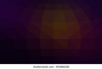 Dark red polygonal illustration, which consist of triangles. Triangular design for your business. Creative geometric background in Origami style with gradient.