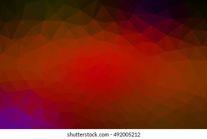 Dark red polygonal illustration, which consist of triangles. Geometric background in Origami style with gradient. Triangular design for your business.