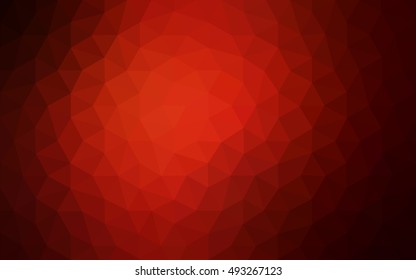 Dark red polygonal illustration, which consist of triangles. Geometric background in Origami style with gradient. Triangular design for your business.