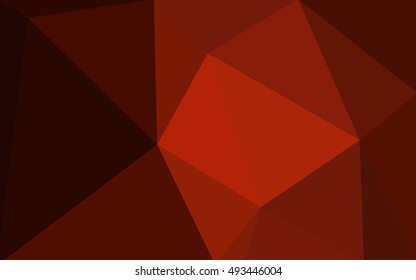 Dark red polygonal illustration, which consist of triangles. Geometric background in Origami style with gradient. Triangular design for your business.