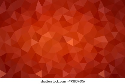 Dark red polygonal illustration, which consist of triangles. Geometric background in Origami style with gradient. Triangular design for your business.