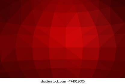 Dark red polygonal illustration, which consist of triangles. Triangular design for your business. Creative geometric background in Origami style with gradient.