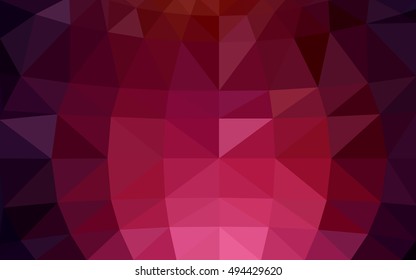 Dark red polygonal illustration, which consist of triangles. Triangular design for your business. Creative geometric background in Origami style with gradient.
