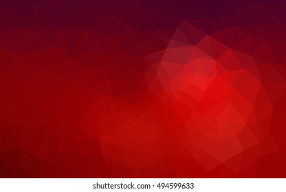 Dark red polygonal illustration, which consist of triangles. Geometric background in Origami style with gradient. Triangular design for your business.