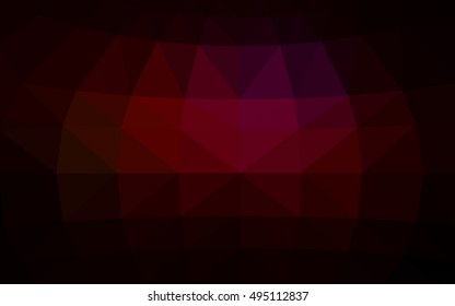 Dark red polygonal illustration, which consist of triangles. Triangular design for your business. Creative geometric background in Origami style with gradient.