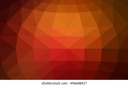 Dark red polygonal illustration, which consist of triangles. Triangular design for your business. Creative geometric background in Origami style with gradient.