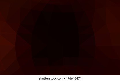 Dark red polygonal illustration, which consist of triangles. Triangular design for your business. Creative geometric background in Origami style with gradient.