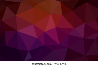 Dark red polygonal illustration, which consist of triangles. Triangular design for your business. Creative geometric background in Origami style with gradient.