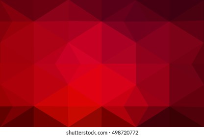 Dark red polygonal illustration, which consist of triangles. Geometric background in Origami style with gradient. Triangular design for your business.