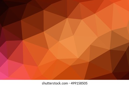 Dark red polygonal illustration, which consist of triangles. Triangular design for your business. Creative geometric background in Origami style with gradient.