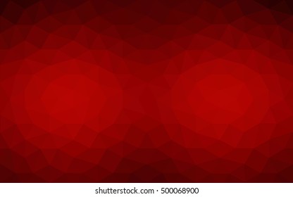 Dark red polygonal illustration, which consist of triangles. Geometric background in Origami style with gradient. Triangular design for your business.