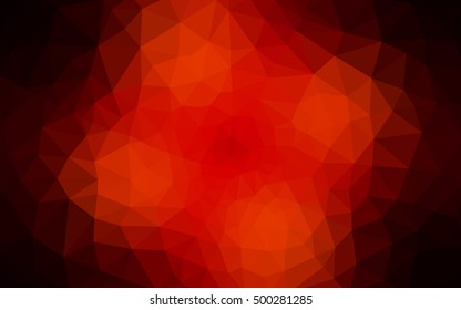 Dark red polygonal illustration, which consist of triangles. Geometric background in Origami style with gradient. Triangular design for your business.
