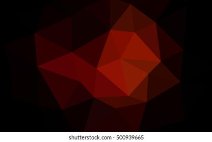 Dark red polygonal illustration, which consist of triangles. Triangular design for your business. Creative geometric background in Origami style with gradient.