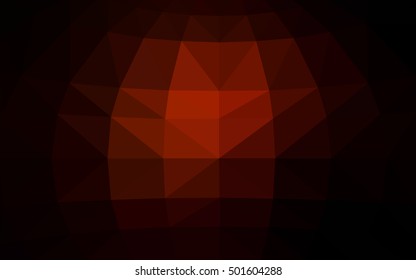 Dark red polygonal illustration, which consist of triangles. Triangular design for your business. Creative geometric background in Origami style with gradient.