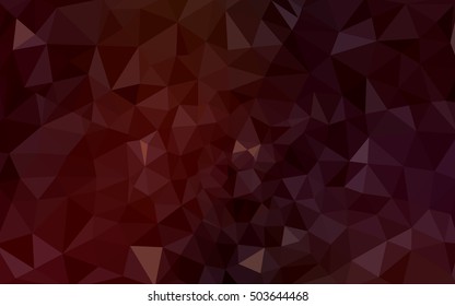 Dark red polygonal illustration, which consist of triangles. Geometric background in Origami style with gradient. Triangular design for your business.