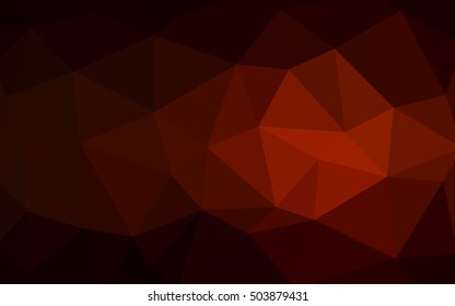 Dark red polygonal illustration, which consist of triangles. Triangular design for your business. Creative geometric background in Origami style with gradient.