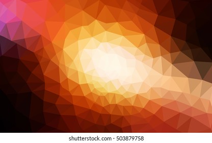 Dark red polygonal illustration, which consist of triangles. Geometric background in Origami style with gradient. Triangular design for your business.