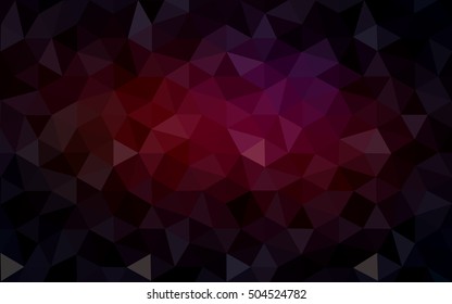 Dark red polygonal illustration, which consist of triangles. Geometric background in Origami style with gradient. Triangular design for your business.