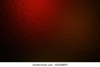 Dark red polygonal illustration, which consist of triangles. Geometric background in Origami style with gradient. Triangular design for your business.
