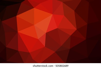 Dark red polygonal illustration, which consist of triangles. Triangular design for your business. Creative geometric background in Origami style with gradient.