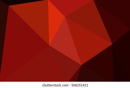 Dark red polygonal illustration, which consist of triangles. Geometric background in Origami style with gradient. Triangular design for your business.
