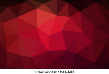 Dark red polygonal illustration, which consist of triangles. Triangular design for your business. Creative geometric background in Origami style with gradient.