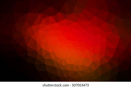 Dark red polygonal illustration, which consist of triangles. Geometric background in Origami style with gradient. Triangular design for your business.