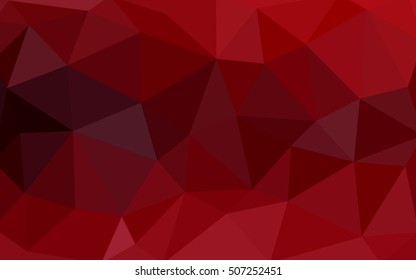 Dark red polygonal illustration, which consist of triangles. Triangular design for your business. Creative geometric background in Origami style with gradient.