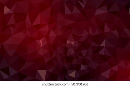 Dark red polygonal illustration, which consist of triangles. Geometric background in Origami style with gradient. Triangular design for your business.