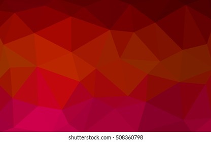 Dark red polygonal illustration, which consist of triangles. Triangular design for your business. Creative geometric background in Origami style with gradient.