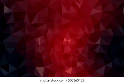 Dark red polygonal illustration, which consist of triangles. Geometric background in Origami style with gradient. Triangular design for your business.