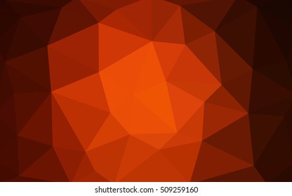 Dark red polygonal illustration, which consist of triangles. Triangular design for your business. Creative geometric background in Origami style with gradient.