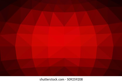 Dark red polygonal illustration, which consist of triangles. Triangular design for your business. Creative geometric background in Origami style with gradient.