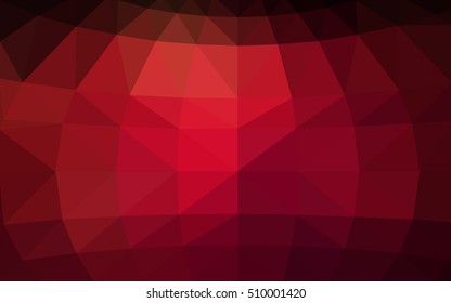 Dark red polygonal illustration, which consist of triangles. Triangular design for your business. Creative geometric background in Origami style with gradient.