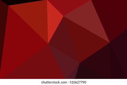 Dark red polygonal illustration, which consist of triangles. Geometric background in Origami style with gradient. Triangular design for your business.