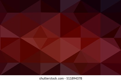 Dark red polygonal illustration, which consist of triangles. Geometric background in Origami style with gradient. Triangular design for your business.